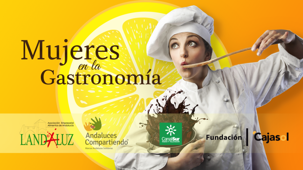 Cartel de "Mujeres en la gastronomía", iniciativa de Anadaluces Compartiendo.